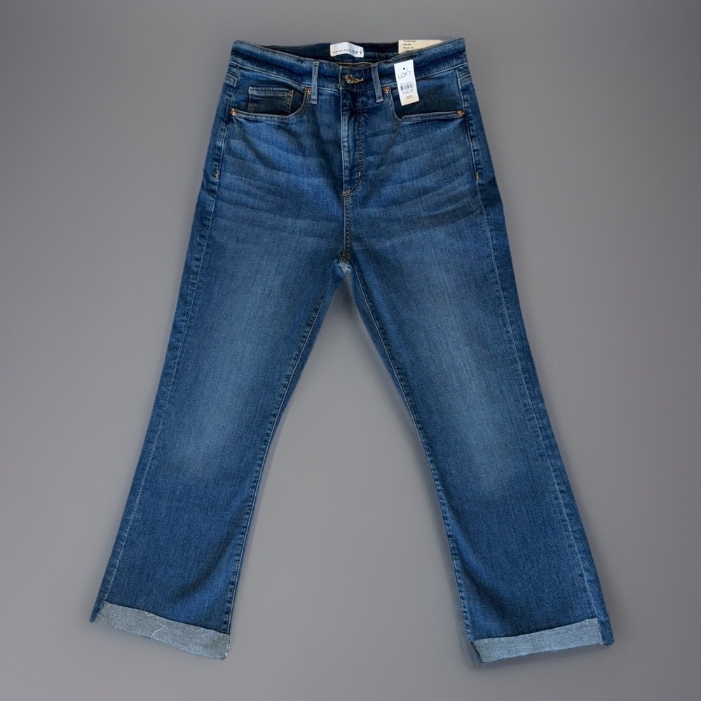 NWT Loft‎ The Kick Crop High Rise Jeans Womens 29